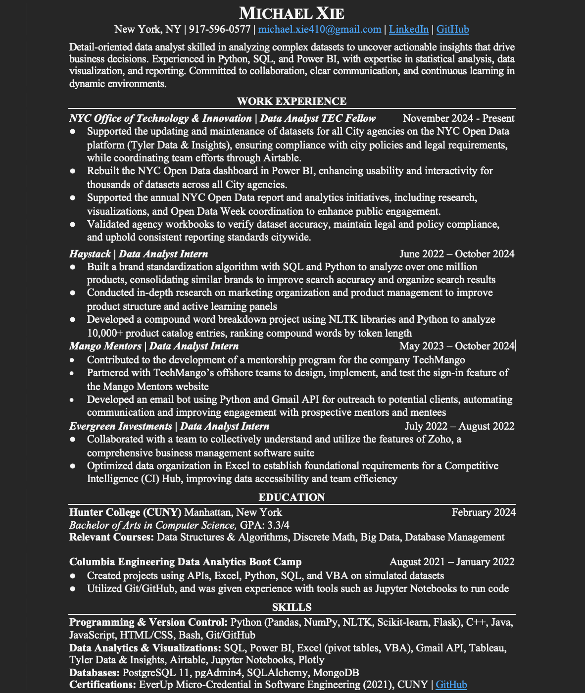 Resume Preview
